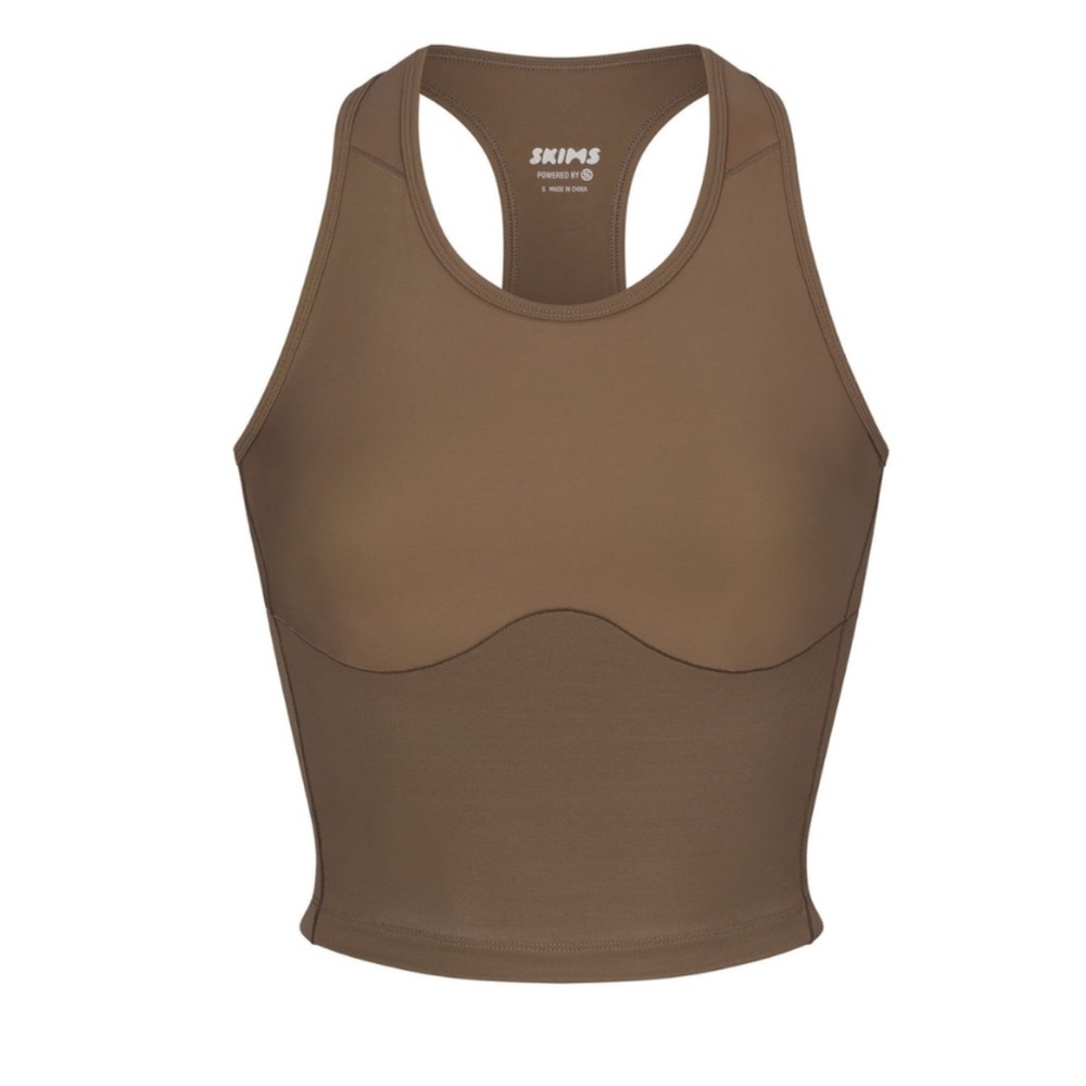 SKIMS Taupe Ribbed Racerback Crop - Picture 10 of 10